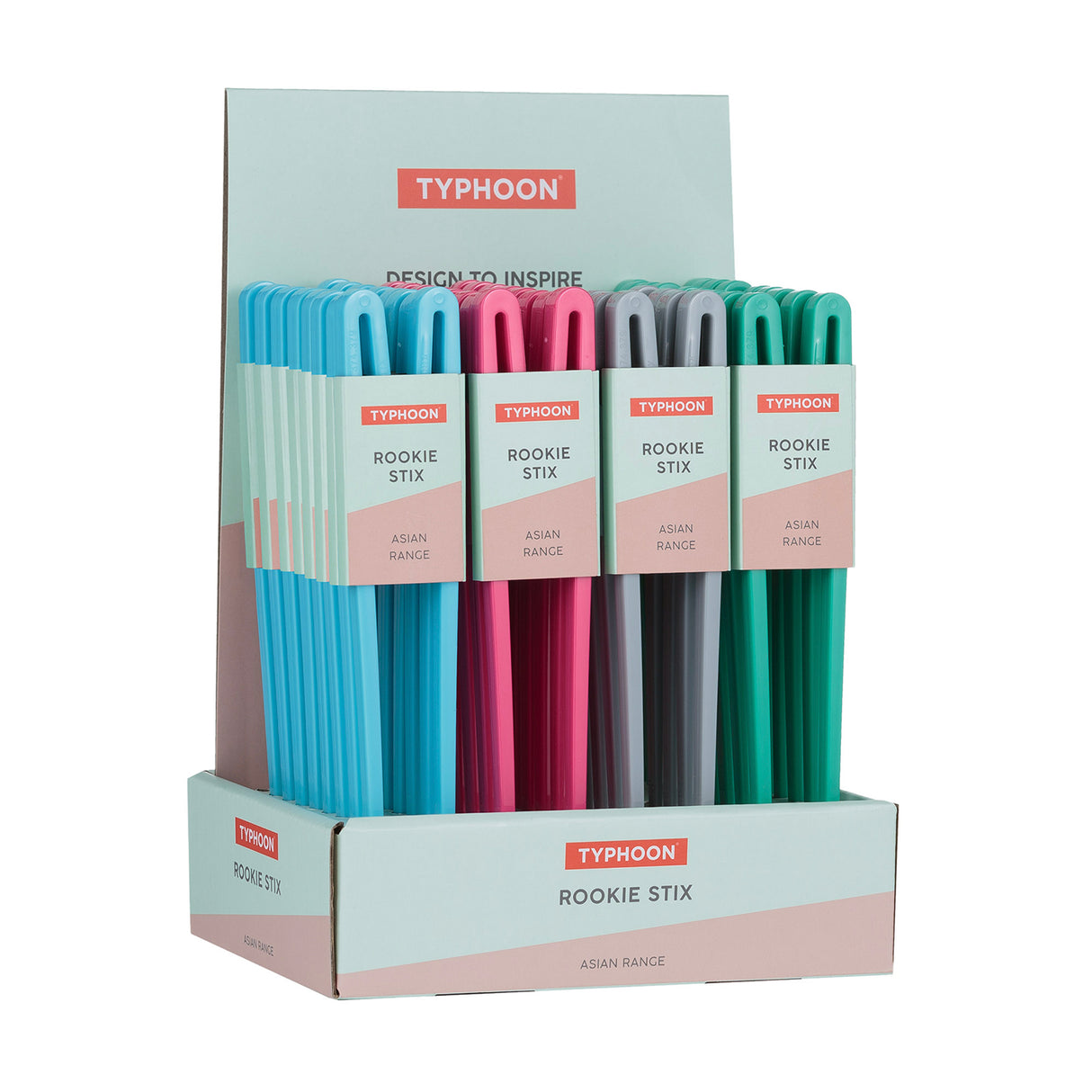 TYPHOON Rookie Sticks, bunt aus Kunststoff, buntes Buntstift-Design, für kreative Malprojekte, kindgerechte Buntstifte