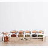 KILNER Gewürzgläser, 6 Stück, klare Gläser mit Schraubdeckel, ideal für Gewürze und Kräuter, 70 ml Fassungsvermögen