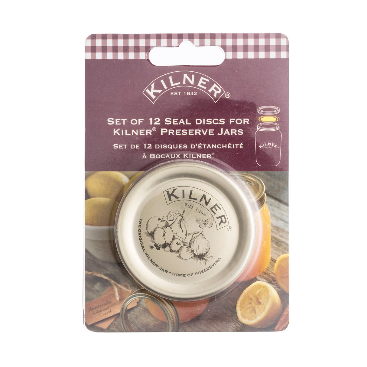 KILNER Einkoch-Vakuumdichtungen aus Metall, 12er-Set, geeignet für Einmachgläser und Konservierungsdosen.
