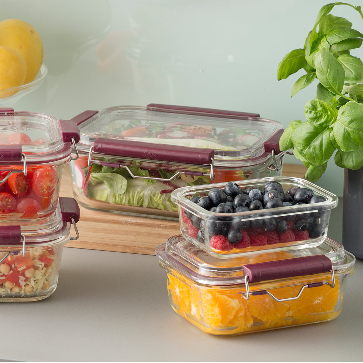 Transparente KILNER Frischhaltedose aus Glas mit 750 ml Fassungsvermögen, ideal für Lebensmittelaufbewahrung