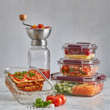 Transparente KILNER Frischhaltedose aus Glas mit 1400 ml Fassungsvermögen, ideal für Lebensmittelaufbewahrung
