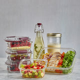 KILNER Frischhaltedose aus klarem Glas, 1400 ml, mit Schraubverschluss für Lebensmittelaufbewahrung