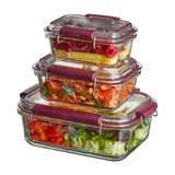 KILNER Frischhaltedose aus klarem Glas, 1400 ml, ideal für Lebensmittelaufbewahrung, mit Edelstahldeckel