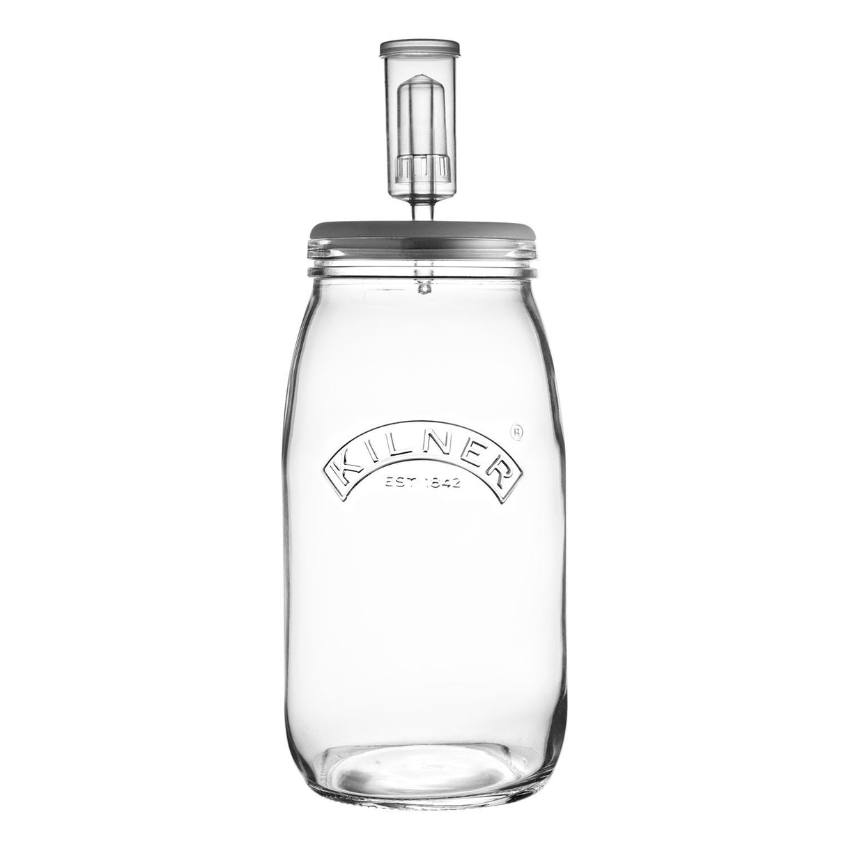 Großes KILNER Fermentierglas, 3L mit Schraubverschluss, klares Glas für die Fermentation von Lebensmitteln und Getränken