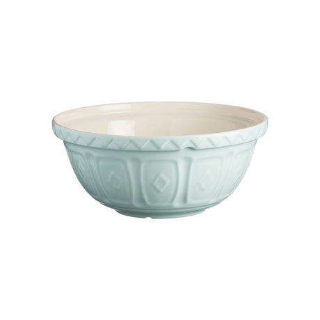 Blaue MASON CASH Rührschüssel aus Keramik, ideal zum Mixen und Zubereiten in der Küche, mit traditionellem Design.
