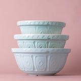 MASON CASH Rührschüssel, blaue Mixing Bowl aus Keramik, große Schüssel für Teig und Zubereitung, stabile Küchenhelfer