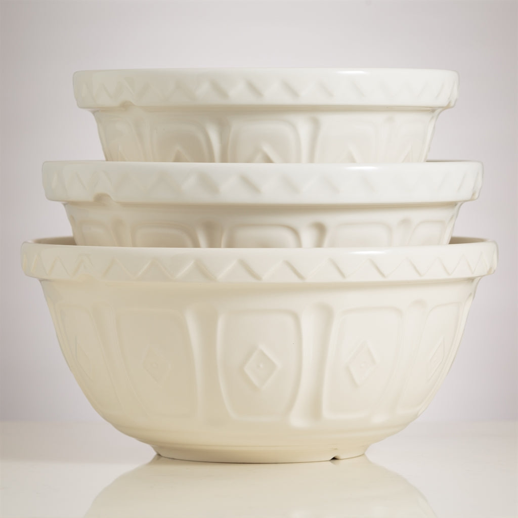 MASON CASH Rührschüssel aus Creme-Keramik, ideal für Backen und Küchenarbeiten, mit robustem Design und glatter Oberfläche.