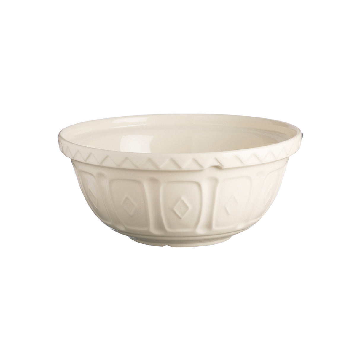 Mason Cash Rührschüssel aus Creme-Keramik, ideal zum Mischen von Teig und Zutaten, robustes Küchenaccessoire.