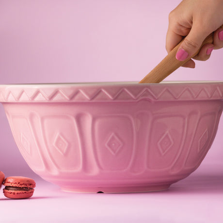 MASON CASH Rührschüssel aus Keramik in Pink, große Mischschüssel für Backen und Kochen, stilvolles Küchenzubehör.