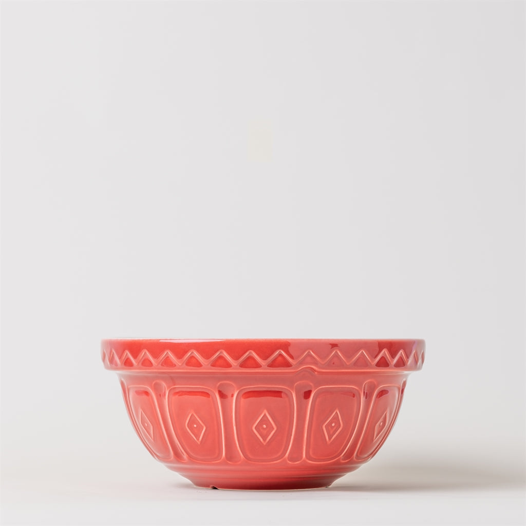 Rote MASON CASH Rührschüssel aus Keramik, ideal zum Mixen und Zubereiten von Speisen, mit klassischen Design.