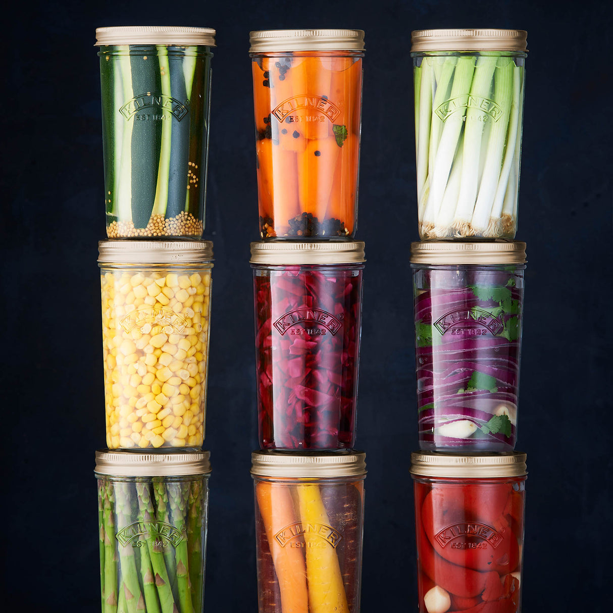 KILNER Weithals Einkochglas, klares Glas mit Schraubverschluss, geeignet zum Einkochen und Haltbarmachen von Lebensmitteln