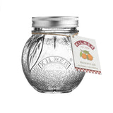 KILNER Marmeladenglas in Orange, 400 ml, mit Schraubverschluss und transparentem Glas für selbstgemachte Konfitüren.