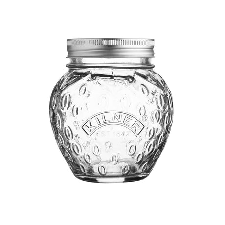 Transparenter KILNER Marmeladenglas mit Schraubverschluss, ideal zur Aufbewahrung von Marmelade und Konserven.
