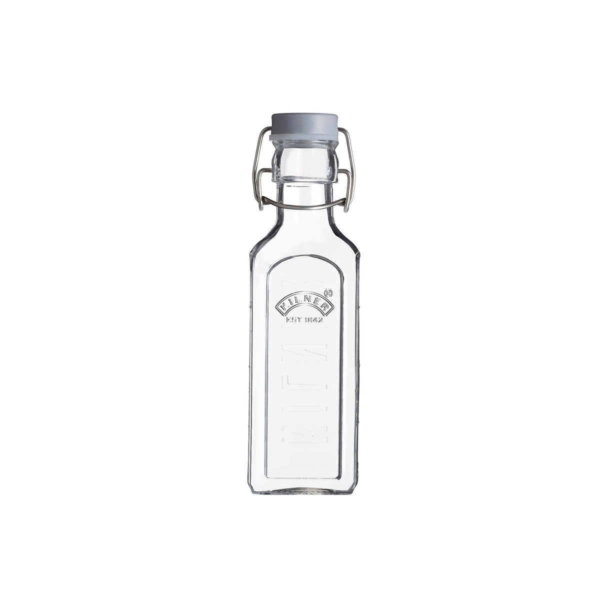 KILNER Einkochflasche CLIP SQUARE klar aus Glas, mit Metallverschluss, ideal zum Einkochen und Aufbewahren von Lebensmitteln