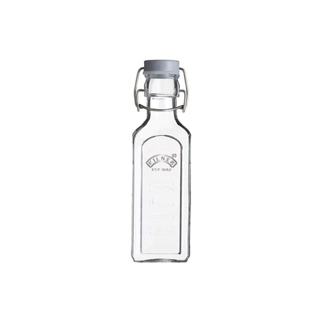 KILNER Einkochflasche CLIP SQUARE klar aus Glas, mit Metallverschluss, ideal zum Einkochen und Aufbewahren von Lebensmitteln