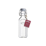 KILNER Einkochflasche CLIP SQUARE aus Glas, klar, mit Metallverschluss, ideal für Konservierung und Einmachen.