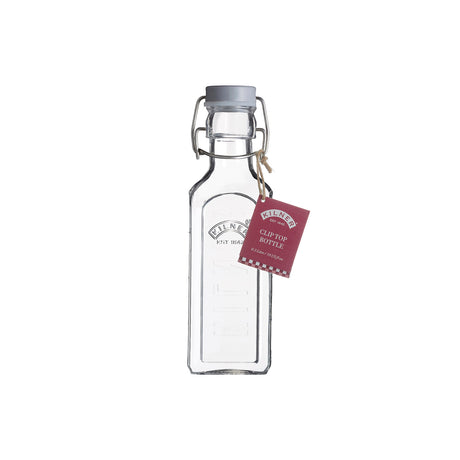 KILNER Einkochflasche CLIP SQUARE aus Glas, klar, mit Metallverschluss, ideal für Konservierung und Einmachen.
