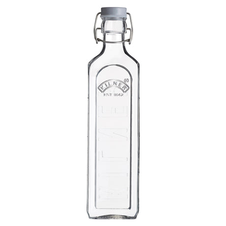 Klare KILNER Einkochflasche CLIP SQUARE, 1 l, mit Metallverschluss, für Einmachen und Aufbewahrung von Lebensmitteln