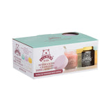 Bunte KILNER Babygläser in klarer Ausführung, ideal für Babynahrung, mit bunten Deckeln und fröhlichem Design.