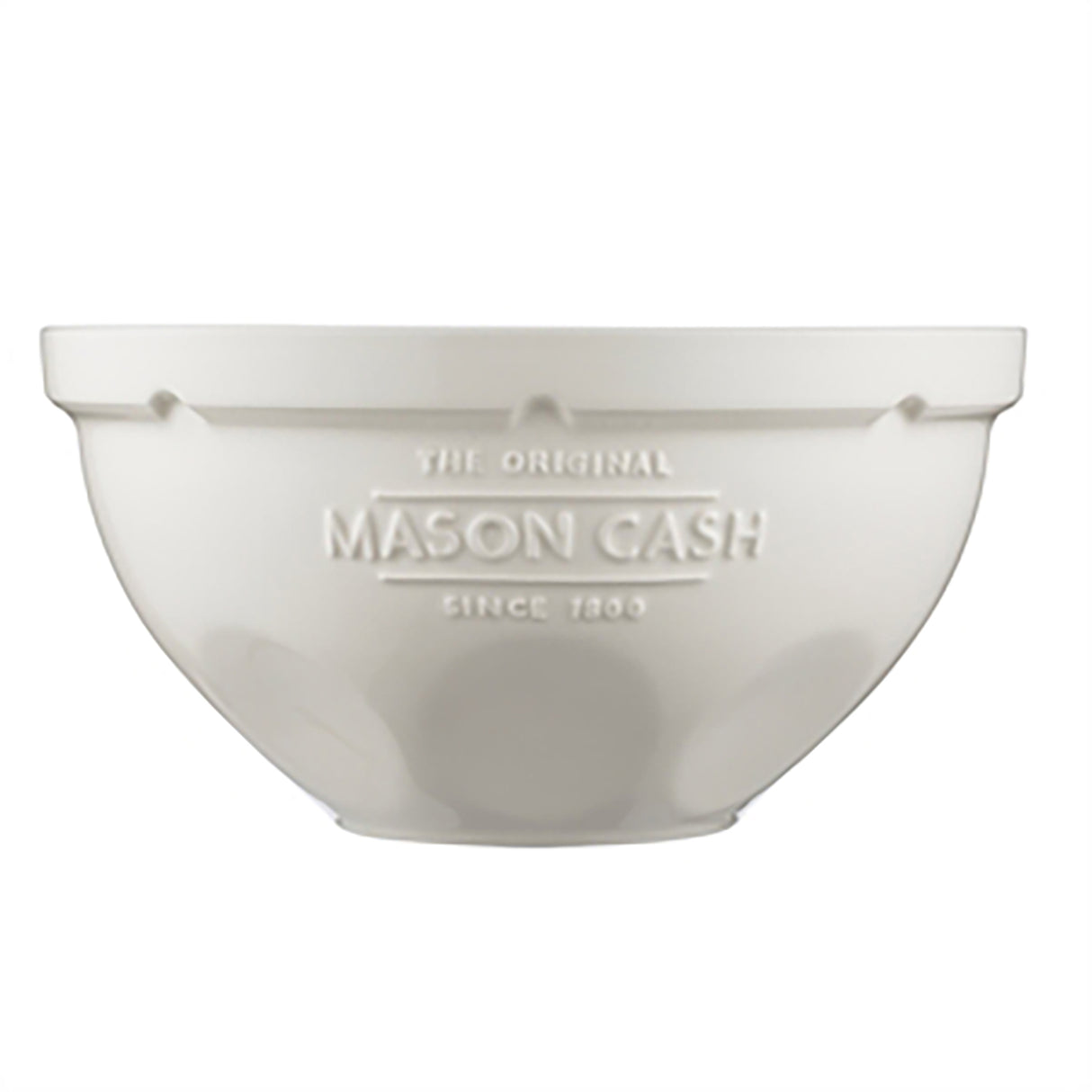 Weiße MASON CASH Rührschüssel aus Keramik, 5-Liter-Volumen, ideal zum Mischen und Zubereiten in der Küche