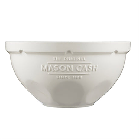 Weiße MASON CASH Rührschüssel aus Keramik, 5-Liter-Volumen, ideal zum Mischen und Zubereiten in der Küche
