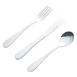 Kinderbesteck von VINERS, Edelstahl, 3-teiliges Set mit kindgerechtem Design, ideal für kleine Kinder und Mahlzeiten.