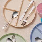 Kinderbesteck-Set von VINERS aus Edelstahl, drei Teile, kindgerechtes Besteck für kleine Kinder, perfekt für Mahlzeiten.