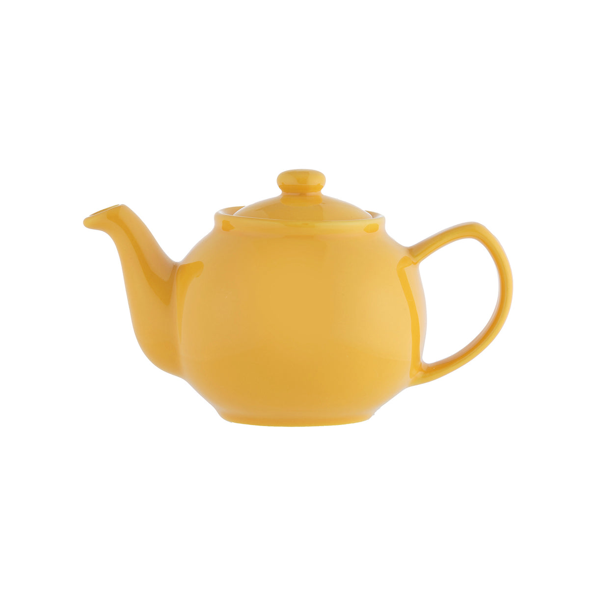 Gelbe Teekanne von PRICE & KENSINGTON aus Keramik, elegante Form, gut sichtbarer Deckel und Griff.