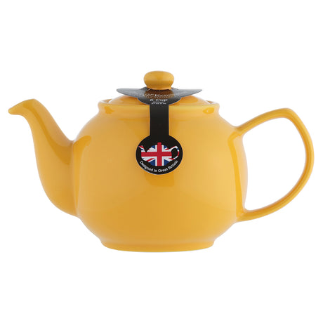 Gelbe Teekanne von PRICE & KENSINGTON aus Keramik, elegante Form, perfekt für den Teegenuss.