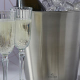 Silberner VINERS Champagnerkübel aus Edelstahl, perfekt für Kühlung und Präsentation von Champagner.
