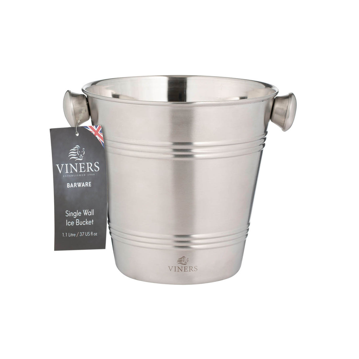 Eiskübel von VINERS aus Edelstahl in Silber, stilvoller Getränkekühler für elegante Anlässe