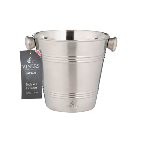 Eiskübel von VINERS aus Edelstahl in Silber, stilvoller Getränkekühler für elegante Anlässe