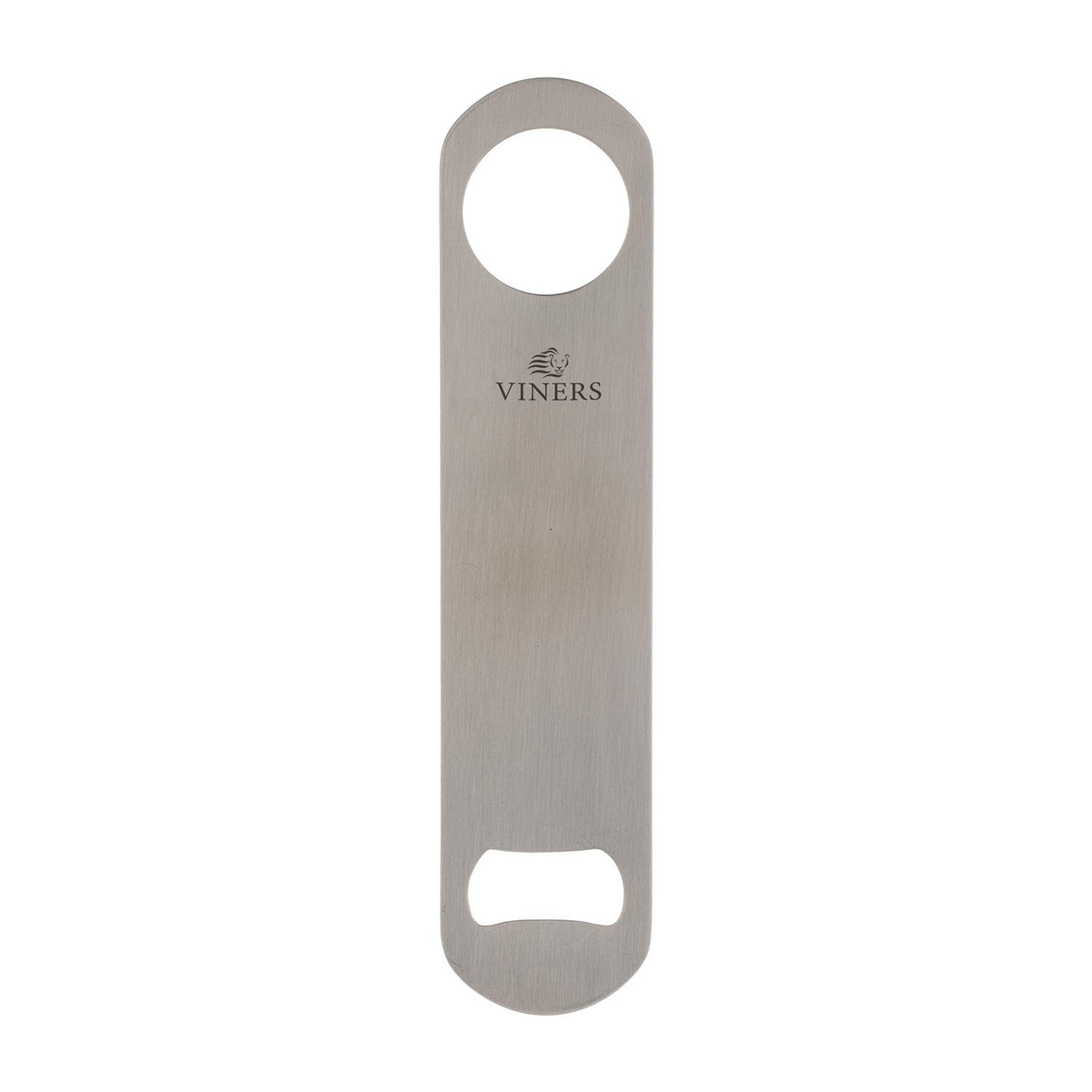 VINERS Flaschenöffner aus Edelstahl in Silber, handliches Küchenaccessoire, zeigt den geöffneten Flaschenverschluss.