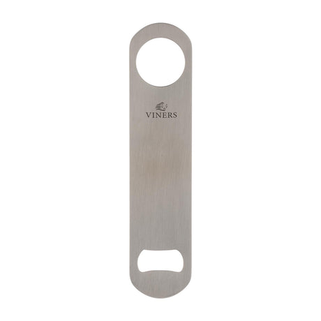 VINERS Flaschenöffner aus Edelstahl in Silber, handliches Küchenaccessoire, zeigt den geöffneten Flaschenverschluss.