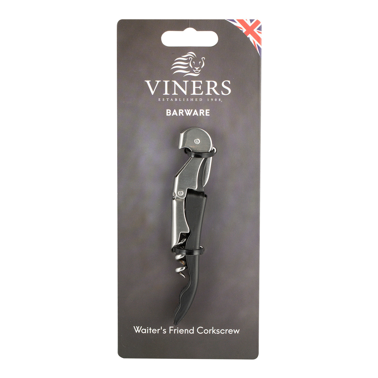 VINERS Flaschenöffner Knellers Freund in Silber, handliches Küchenutensil, zeigt den Flaschenverschluss in Nahaufnahme