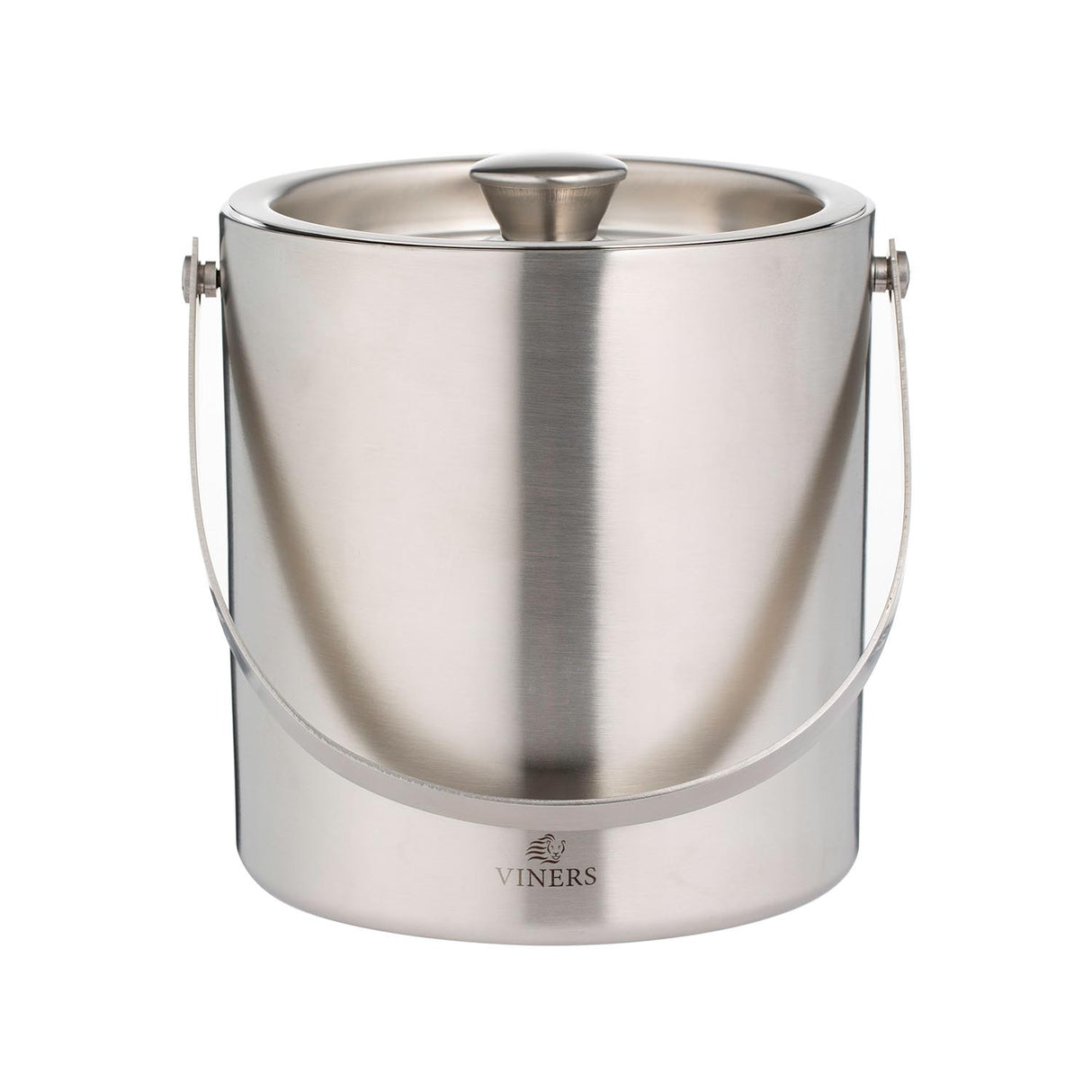 Eiskübel von VINERS aus Edelstahl in Silber, elegantes Design für Getränke und Party.