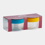 Bunte KILNER Babygläser in klarer Ausführung, ideal für Babynahrung, mit bunten Deckeln und praktischer Form.