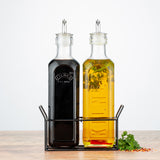 KILNER klare Öl- und Essigflasche aus Glas mit Schraubverschluss, ideal für Küchenaufbewahrung und Dressing.