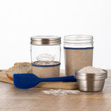KILNER Sauerteig-Herstellungsset, klar, 500 ml, mit Glasbehälter und Zubehör für die Sauerteigproduktion.