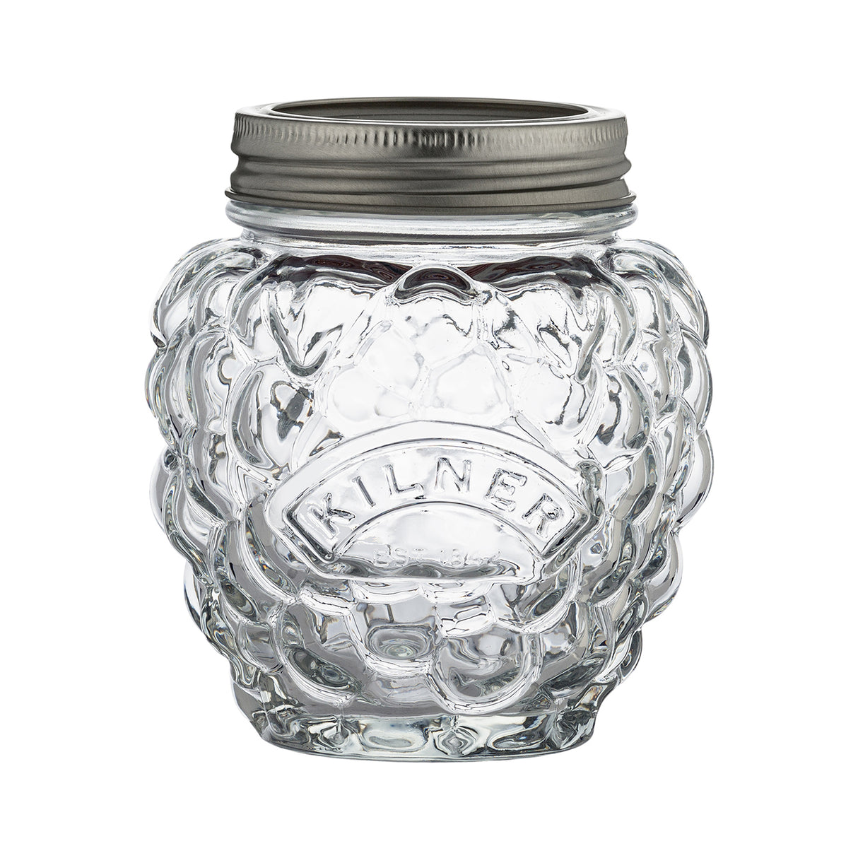 Transparenter KILNER Marmeladenglas mit Schraubverschluss, ideal zum Einmachen und Aufbewahren von Marmelade.