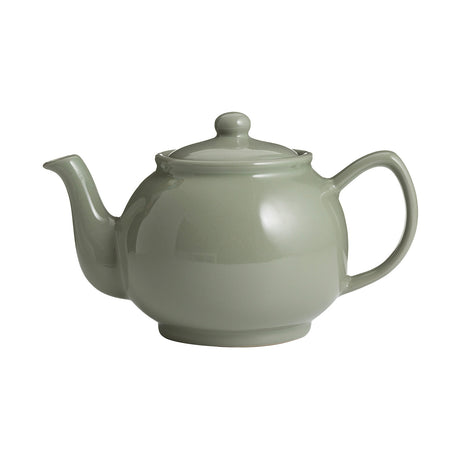 Salbei-Teekanne von PRICE & KENSINGTON aus Keramik, handgefertigt, mit elegantem Design und Deckel.