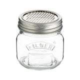 KILNER Feinreibe mit Glas, klare Reibe aus Edelstahl, ideal zum Feinreiben von Lebensmitteln, 250 ml Fassungsvermögen