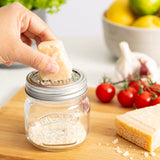 KILNER Feinreibe mit Glas, klar, 250 ml, vielseitige Reibe zum Zubereiten von Lebensmitteln, ergonomischer Griff, transparentes Glasgehäuse