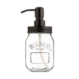 KILNER Seife- und Lotionspender aus Glas, 0,5 Liter mit Edelstahlverschluss, ideal für Badezimmer oder Küche