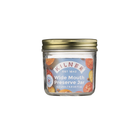 KILNER Einkochglas mit Weithals, klares Glas, ideal zum Einmachen und Aufbewahren von Lebensmitteln, transparent und robust.