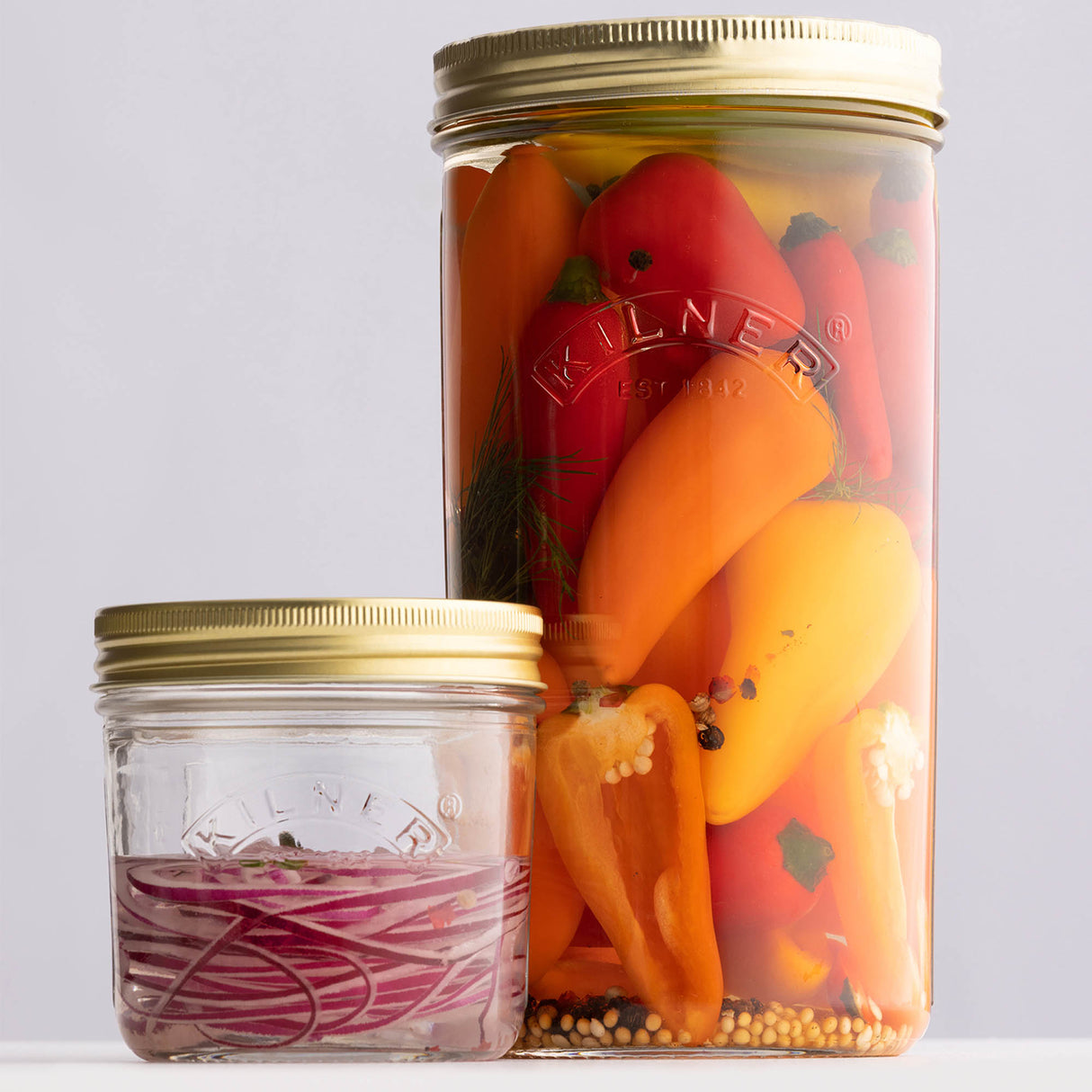 KILNER Einkochglas mit Weithals, klares Glas für Konservierung und Einmachen, 5010853278254