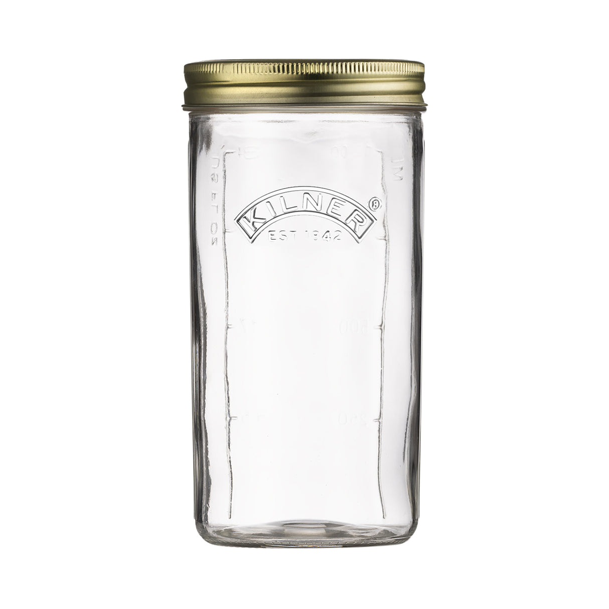 KILNER Einkochglas mit Weithals, klares Glas, ideal für Einmachgläser und Konservierung, auf weißem Hintergrund gezeigt