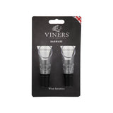 Viners Weinbelüfter in klarer Ausführung, zeigt den eleganten Weinbelüfter aus Edelstahl für optimales Dekantieren.