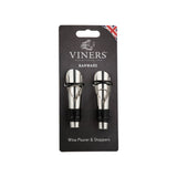 Silberner VINERS Ausgießer und Stopfen aus Edelstahl, für Flaschen und Karaffen, elegante Küchenaccessoires