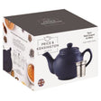 Blaue Teekanne mit Teesieb von PRICE & KENSINGTON, mit 6 Tassen, elegante Teekanne für frischen Tee.